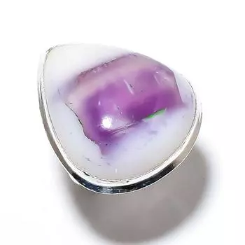 Super Amethyst 23 Gemstone Handmade 925 Sterling Silver Gift Ring Size 8.5 W8O54