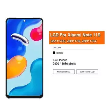 Super AMOLED LCD для Xiaomi Redmi Note 11 LCD 2201117TG LCD дисплей сенсорный экран дигитайзер сборка для Redmi Note 11S LCD
