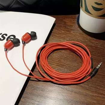 Super Bass Extra Long White Black Red In-Ear Earphone Stereo Earbuds Wired Earphone Wires Headphone