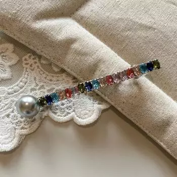 Супер Блестящая Заколка-шпилька для волос с жемчугом и кристаллами, излучающая элегантность и моду, боковой зажим, аксессуар для волос для женщин