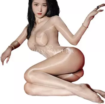 Супер блестящие чулки для тела с открытой промежностью, перфорированные блестящие сетчатые колготки, сексуальные колготки для тела [YOYURISE] (Мию Уайт)