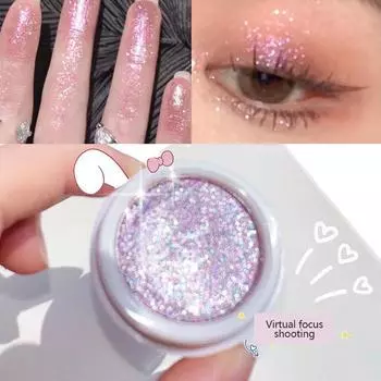 Супер блестящие тени для век с блестками, фиолетовые тени для век, стойкий макияж для глаз, перламутровые мерцающие тени для век