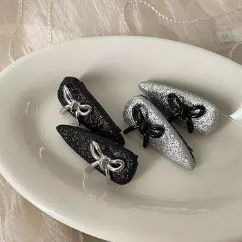 Супер блестящий металлический бант-шпилька для волос Niche Sweet Cool Girl Side Clip Chell Clip