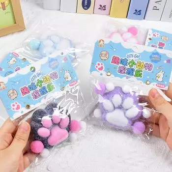 Супер большая плюшевая игрушка-кошачья лапка, разминающая игрушка-кошачья лапка, мультяшная игрушка-непоседа для детей Random