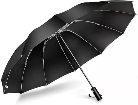 супер большой 12 складной автоматический супер водный обратный складной складной ветровой супер водный длинный дождливый сезон тайфун складной УФ УФ как для солнца, так и чёрный