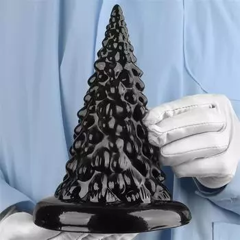 Супер большой черный заостренный мягкий анальный штекер анальное расширение присоска анальные принадлежности секс-игрушки