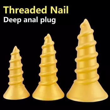 Супер большой улиточный ноготь гигантская анальная пробка тяжелый цинерический секс расширитель для мужчин и женщин супер толстая секс-игрушка Gold-S Code