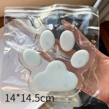 Супер большой желеобразный мягкий кошачий лапа, игрушка для снятия стресса, медленный отскок, новая игрушка-фиджет для детей, взрослых, рождественские подарки Blue 14x14.5cm