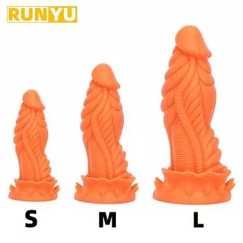 Супер большой жидкий силиконовый мягкий тренажер для анального расширения с вестибулярной анальной пробкой неправильной формы и сексуальными товарами SM большого пениса S