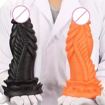 Супер большой жидкий силиконовый яичный желток, мягкий тренажер для анального расширения с нестандартной анальной пробкой и большим пенисом для сексуального использования у взрослых 25cm