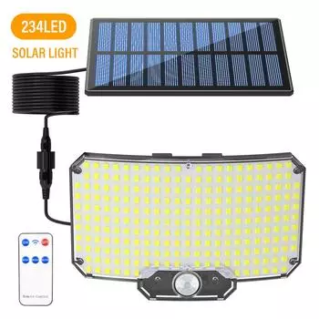 Super bright 234LED Solar light Infrared sensor Street light Modern decorative Wall light Multiple switch mode remote control