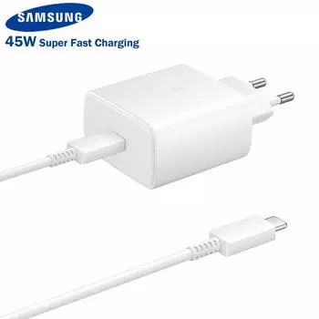 Супер быстрое зарядное устройство Samsung EP-TA845 мощностью 45 Вт для Samsung Galaxy S24 S24 Ultra S20 S21 S22 S23 Ultra Plus A54 5G USB Type C Зарядное устройство Кабель для быстрой зарядки