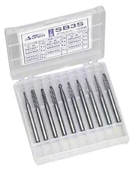 Super Carbide Bar Shank Diameter 3mm of Double Cut SB3S (Set 10)