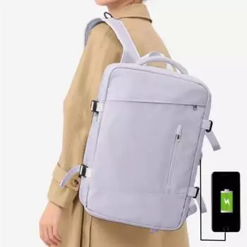 Super Charging Multifunctional Backpacks Expandable Airplane Travel Backpack Laptop Bag Luggage Man Large Capacity Bags Business серый