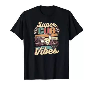 Super Cub C100 Moped Bike Vintage Vibe Retro Japan T-shirt