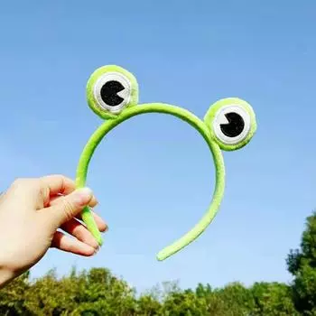 Super Cute Frog Cartoon Head Hoop for Women Shopping Photograph Party Headpiece Lovely Princess Girls Hair Hoop