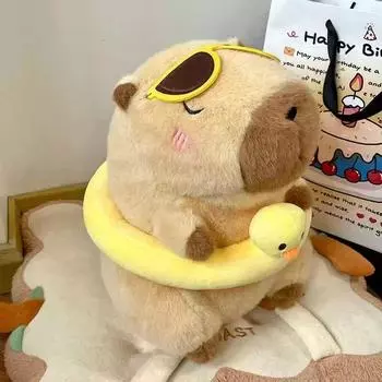 Super Cute Summer Capybara Doll Plush Toy Children S Girl Doll Gift Cute 90cm