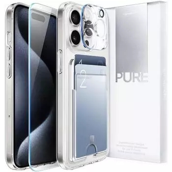 Super Division Pure Card «все в одном» (Чехол для карт + жидкокристаллическое закаленное стекло + закаленное стекло для камеры)