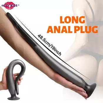 Супер длинная анальная пробка, секс-игрушки, большая Анальная пробка, хвост с пробкой для женщин, гладкая большая анальная пробка, секс-игрушка, массаж простаты для мужчин, взрослых S