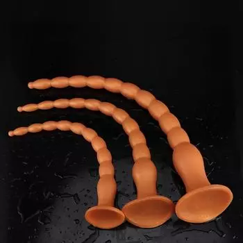 Супер длинный силиконовый секс-игрушки, мягкая анальная пробка для мужчин и женщин, анальный кнут, устройство для мастурбации, сексуальная секс-игрушка Local Gold-Small Size