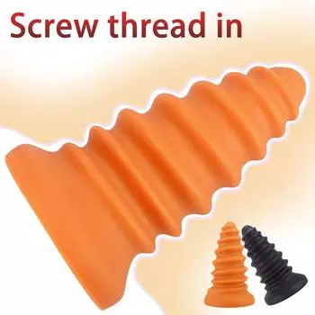 Супер длинный супер большой винтовой гвоздь анальная пробка для мужчин и женщин устройство для мастурбации на заднем дворе жирная нить легко вставляется легкая секс-игрушка для кульминации SM Gold S Code