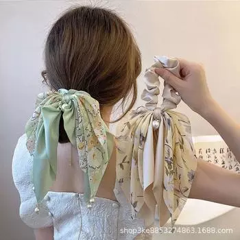 Супер Фея Цветочная Лента Повязка На Голову Бантик Повязка На Голову Летняя Высокая Модная Повязка На Голову С Конским Хвостом Для Женщин