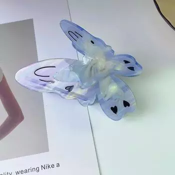 Супер Фея Новое Лето Высокая Текстура 10.3СМ Большая Заколка-Бабочка Мода Красочная Уксусная Кислота Заколка-Акула Головной Убор Hair Claws