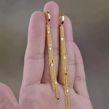 Супер фея серьга-кафф с пайетками и кисточками, металлические серьги, корейский модный тренд