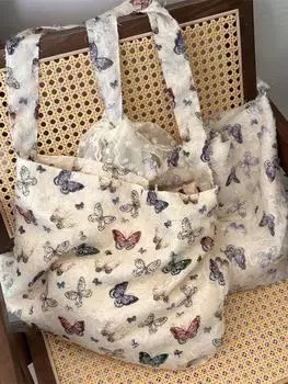 Кружевная сумка-бабочка Super Fire, летняя литературная сумка подмышкой, большая вместимость, легкая сумка-мессенджер