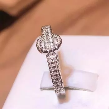 Super Flash женское новое кольцо с цирконом AAAA геометрической формы, ювелирные изделия высокого качества для посещения коктейльной вечеринки, ювелирные изделия 6 белый