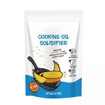 Супер Фрай Затвердитель для растительного масла Затвердитель для растительного масла Затвердитель для отработанного масла Кухонное отработанное масло Быстро затвердевает Отработанное масло, 20 г One Size белый
