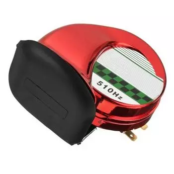 Супер громкий 10-2000DB воздушный улиточный рожок, водонепроницаемый для 12 В автомобиля, грузовика, внедорожника, лодки, громкого кемпера красный
