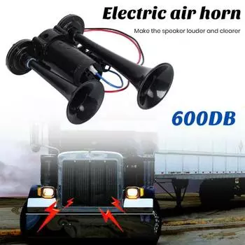 Супер громкий двойной электрический комплект звуковых сигналов с компрессором, водонепроницаемый, нержавеющий, простая установка 12v