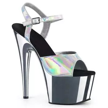 Super high heel 17CM round head one-word buckle summer fish mouth fish mouth waterproof table blue super high heel fashion sandals 34 розовый