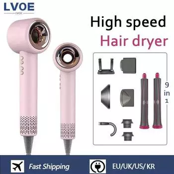 Super High Speed Hair Dryer Negative Ion Hair Care Quick Drying Leafless High Power Low Noise Constant Anion Electric Blow Dry KR