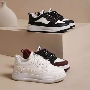 Супер Горячие Маленькие Белые Туфли Женские Новые Осенние Туфли на Подошве Универсальные Уличные Фотографии Туфли на Платформе Повседневные Спортивные Женские Туфли 35 белый