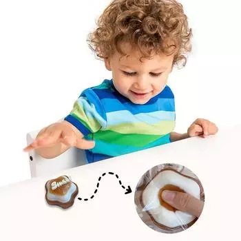 Супер игрушка для декомпрессии - шоколадная пятиконечная звезда, декомпрессия, медленная вентиляция, имитация силиконовой грязи, супер мягкая игрушка коричневый