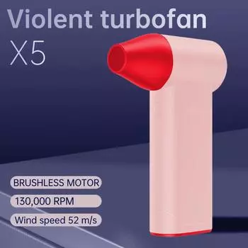 Super Jet Fan Violent Turbofan Electric Jet Fan Small Three Gears Type-c Cable 130000RPM 6-8.4V Brushless Motor чёрный