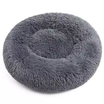 Супер кровать для кошек, теплое спальное кошачье гнездо, мягкий длинный плюш, лучшая кровать для собак, корзина для собак, подушка для кошачьей кровати, кошачий коврик, животные, спящие 40x40cm темно серый