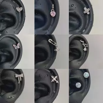 Супер крутые титановые стальные серьги-гвоздики для ушей - панк-модные серьги для пирсинга улитки