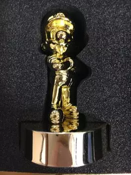 Super Mario Gold Mario Club Nintendo Prize Platinum Member Оригинальная фигурка золотой