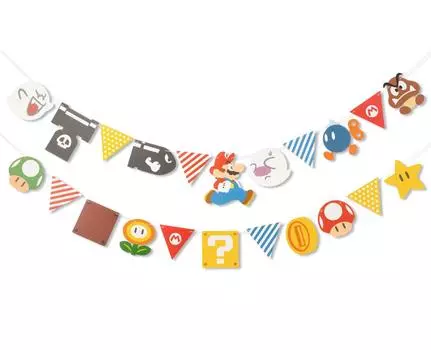 Super Mario Home Party Garland & (Character & Item)