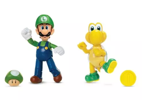 SUPER MARIO Mlec tech Nintendo Figure 2 Luigi Koopa Troopa 4 Pack &