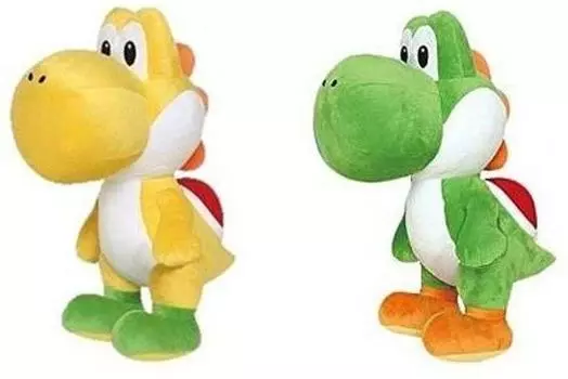 Супер Марио очень большой плюшевый Йоши набор из 2 желтых/зеленых