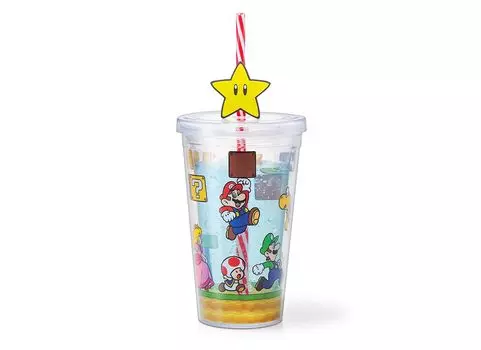 Super Mario Straw Tumbler (Mario Characters)