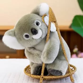 Супер милая имитация коалы кукла маленькая коала кукла детская успокаивающая плюшевая игрушка 18cm0.09kg серый