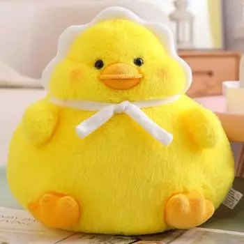 Супер милая маленькая желтая плюшевая игрушка цыпленок кукла пухлая свинка декоративная подушка детская корпоративная кукла подарок 30cm