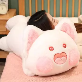 Супер милая плюшевая игрушка кот Дуду кавайный котенок плюшевая пушистая кукла животное малыш сопровождает пуховая хлопковая подушка подарок на день рождения 75cm