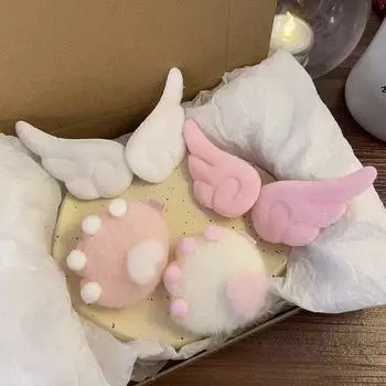 Супер милые плюшевые заколки с крыльями ангела, детские заколки для волос для девочек, аксессуары, заколки, заколка для волос, головной убор, заколка для волос, украшения светло-розовый