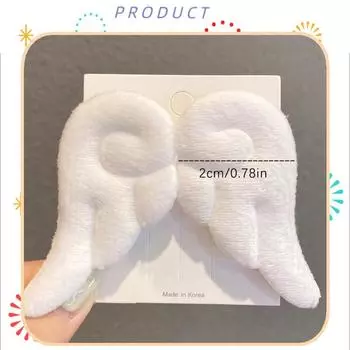 Супер милые плюшевые заколки с крыльями ангела, детские заколки для волос для девочек, аксессуары, заколки, заколка для волос, головной убор, заколка для волос, украшения белый